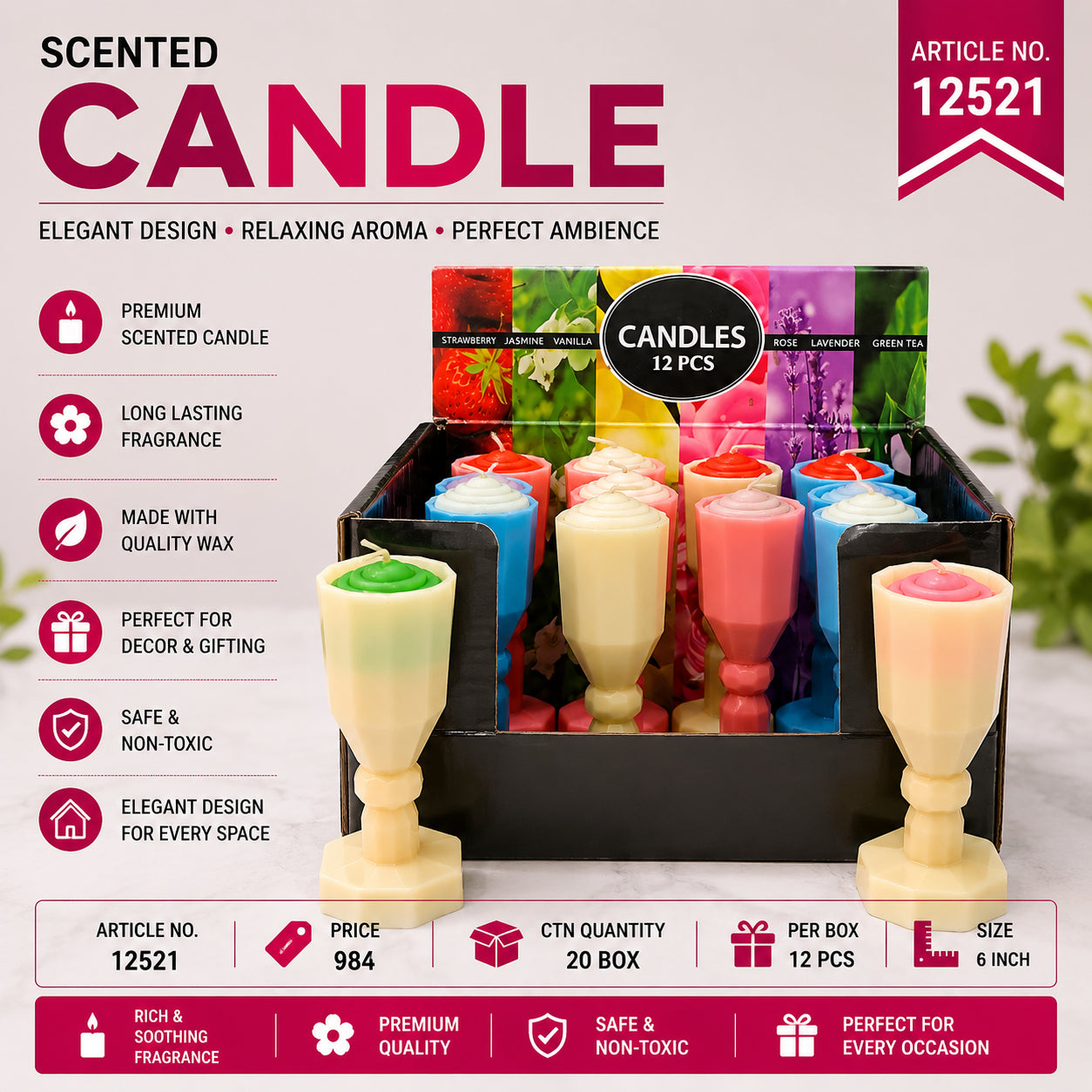 12521 (20)(12PCS/1BOX)-CANDLE