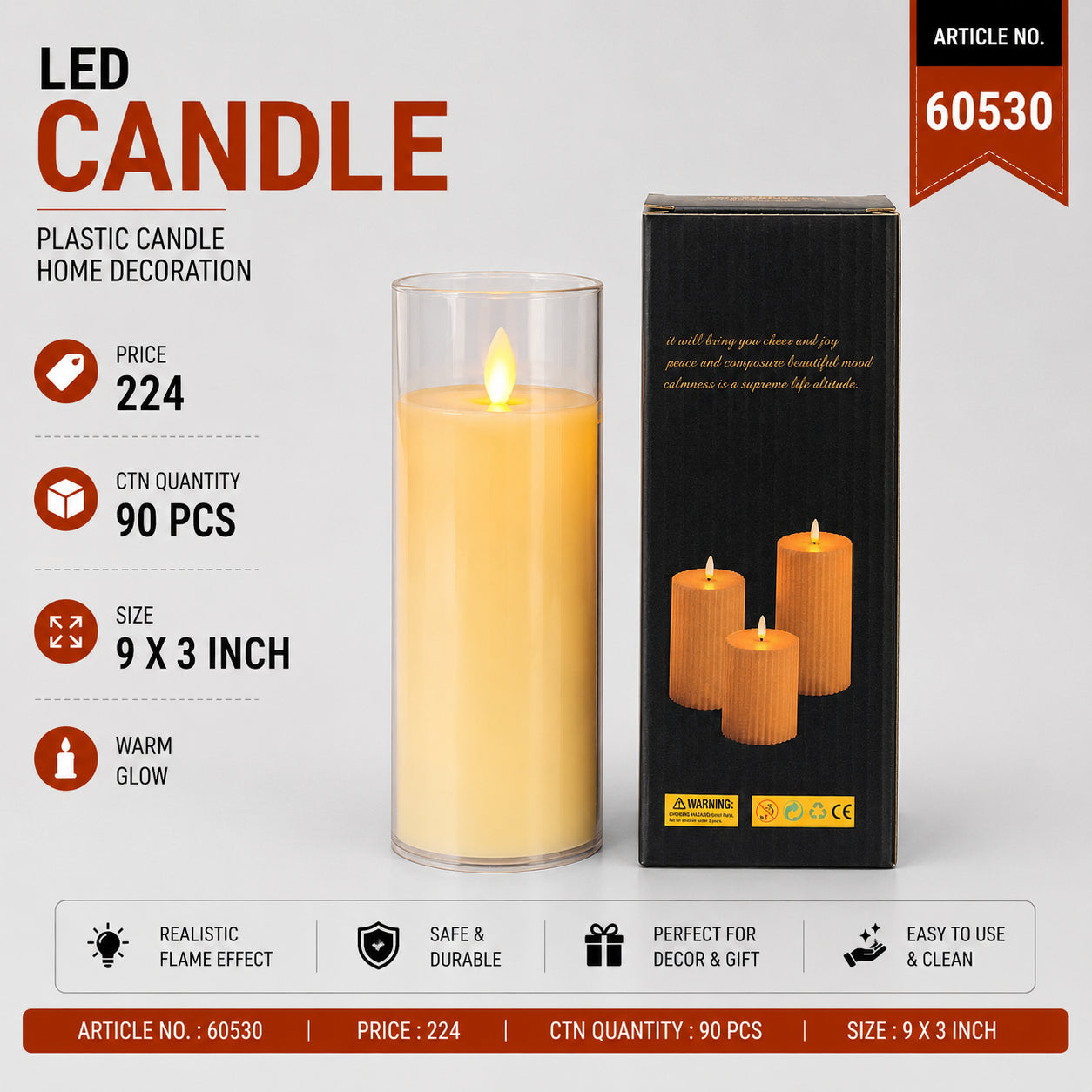 60530 (90)-LED CANDLE