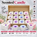 Floral Scented Candle in Decorative Embossed Holder Pack of 12