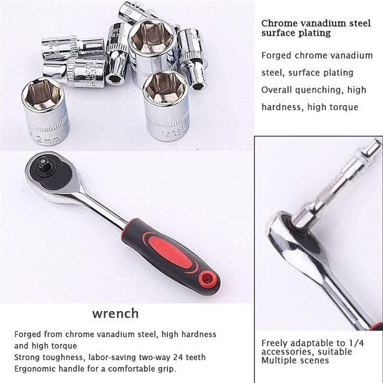 46 in 1 Tool Kit Socket Set