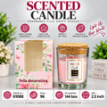 Floral Scented Candle in Glass Jar Pack of 12