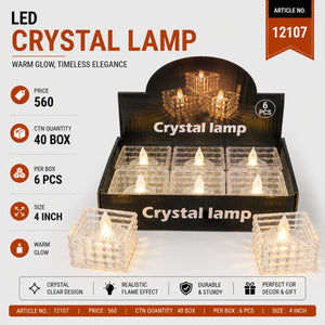 LED Crystal Lamp Candle (Single Piece)