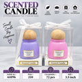 Ribbed Jar Scented Candle with Wooden Lid Pack of 3