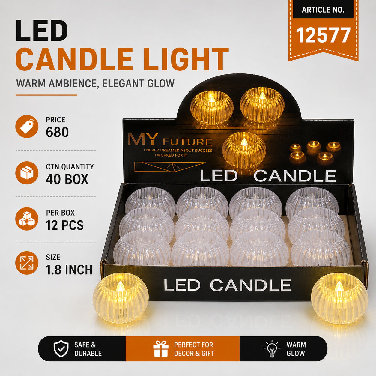 12577 (40) (12PC BOX)-CANDLE