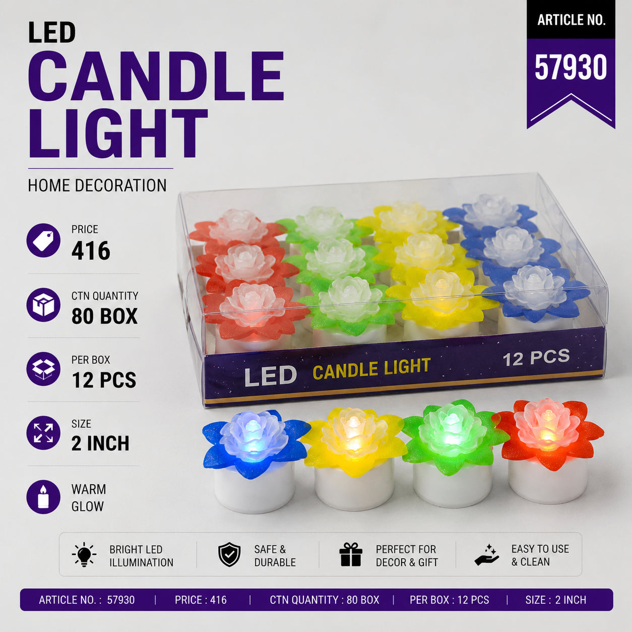 57930 (12PCS BOX)(80BOX CTN)-CANDLE