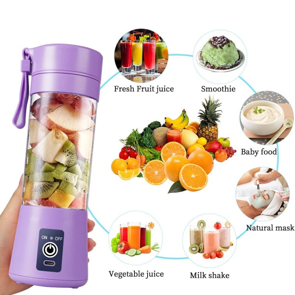 6 Blade 2 USB Fruit Juicer Machine