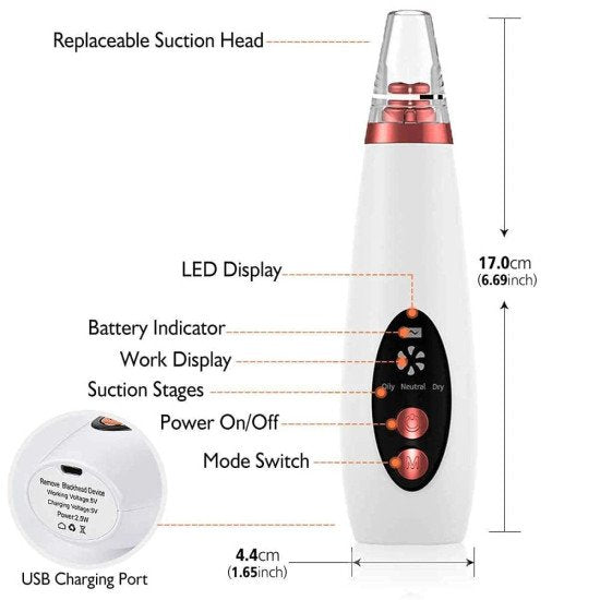 6 In 1 Derma Suction blackhead remover machine