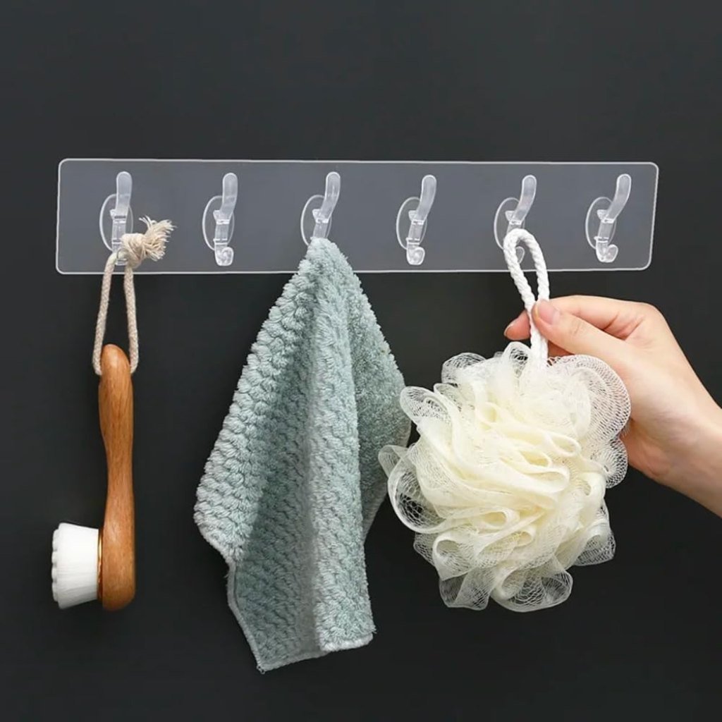 6 Pcs Self Adhesive Hook Sticker