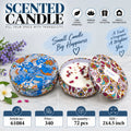 Decorative Floral Printed Scented Candle Pack of 3