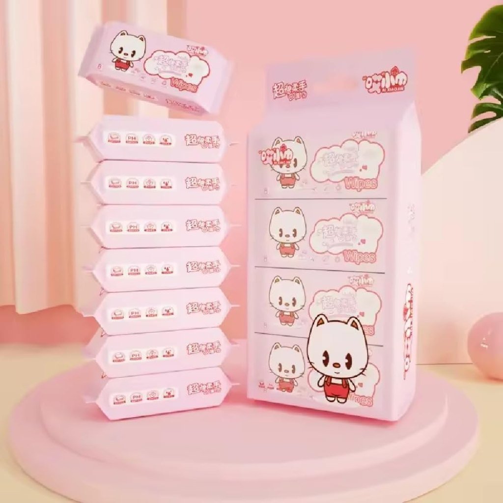 64 pcs Mini Wet Wipes Disposable Travelling Tissue