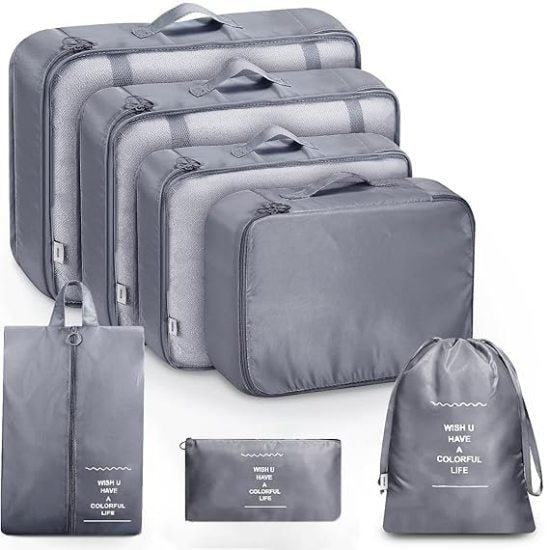 7 Pcs Travel organizer pouch bag
