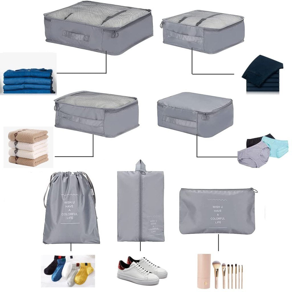 7 Pcs Travel organizer pouch bag