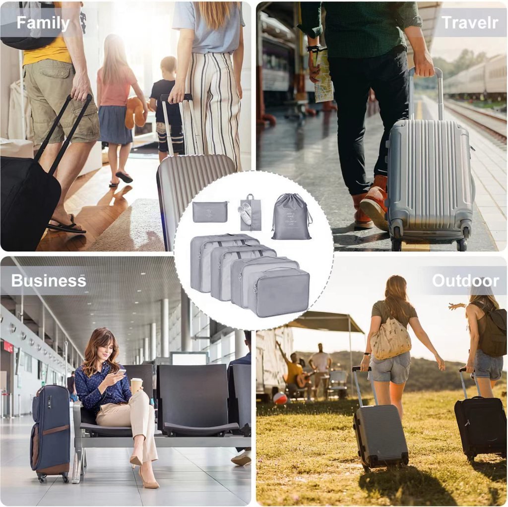 7 Pcs Travel organizer pouch bag