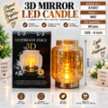 3D Mirror LED Candle Pack of 2