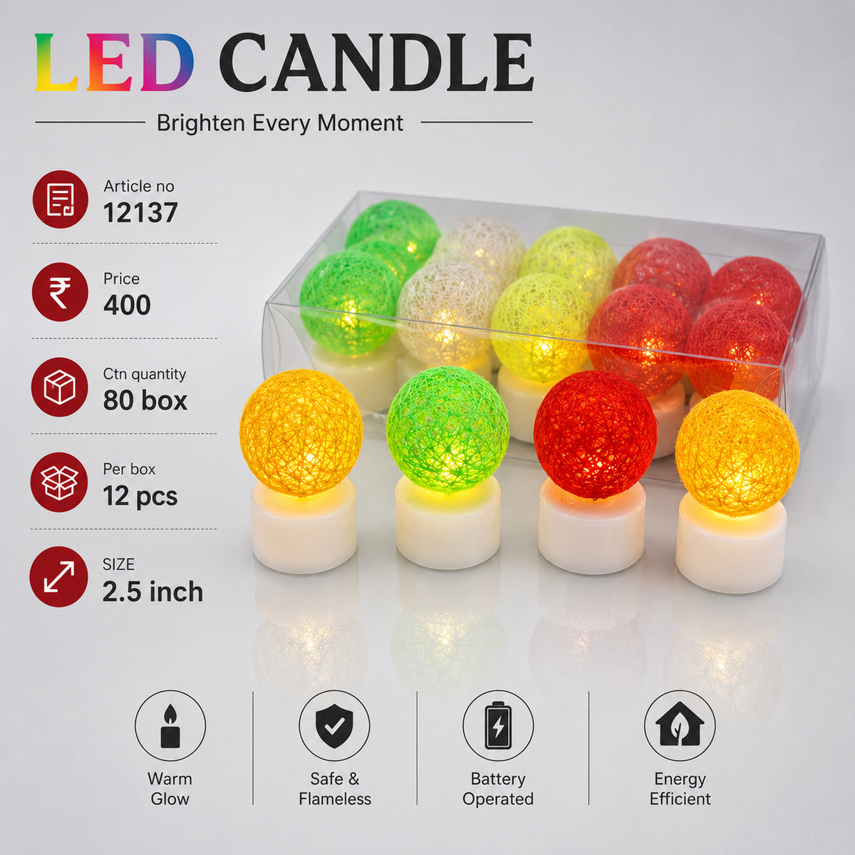 12137 (80) (12PC BOX)-CANDLE