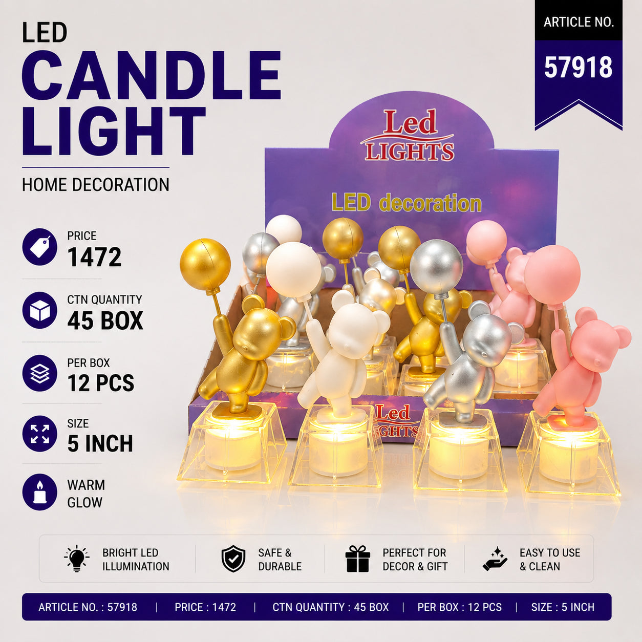 57918 (45BOX/CTN) (12PC BOX)-CANDLE