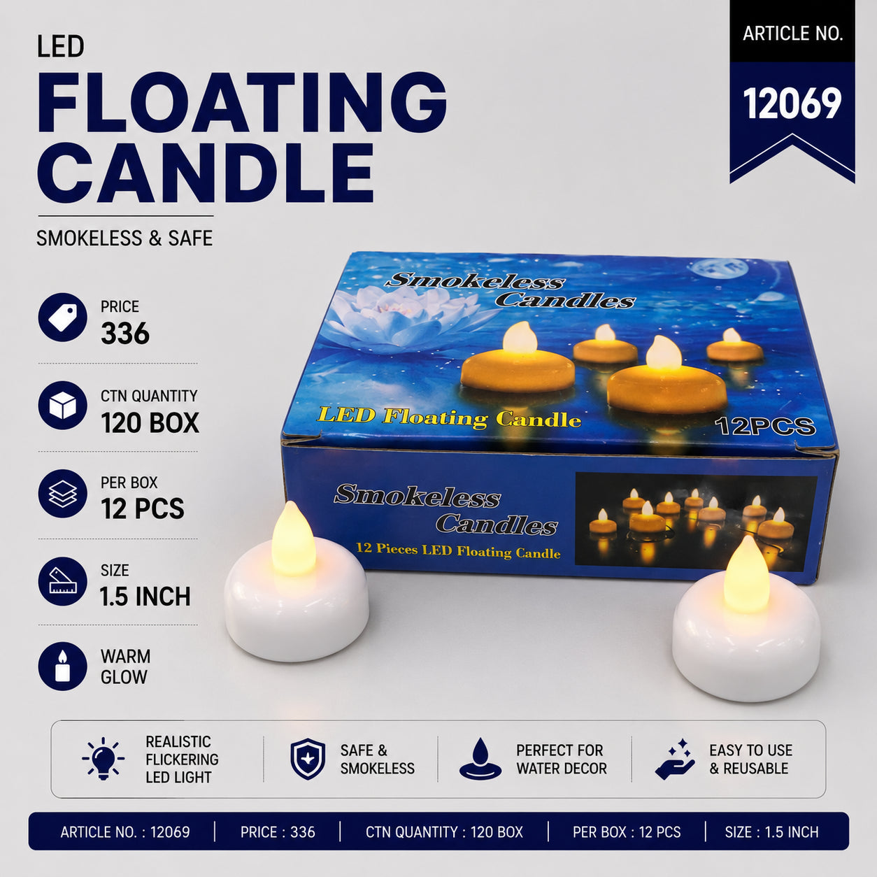 12069 (120) (12PC BOX)-CANDLE