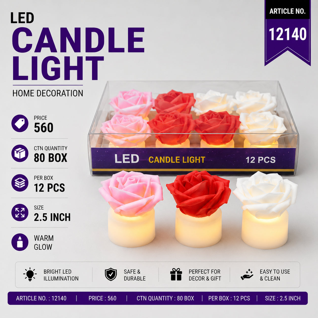 12140 (80) (12PC BOX)-CANDLE