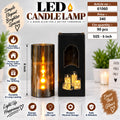 Metallic Cylinder LED Candle Lamp Pack of 3