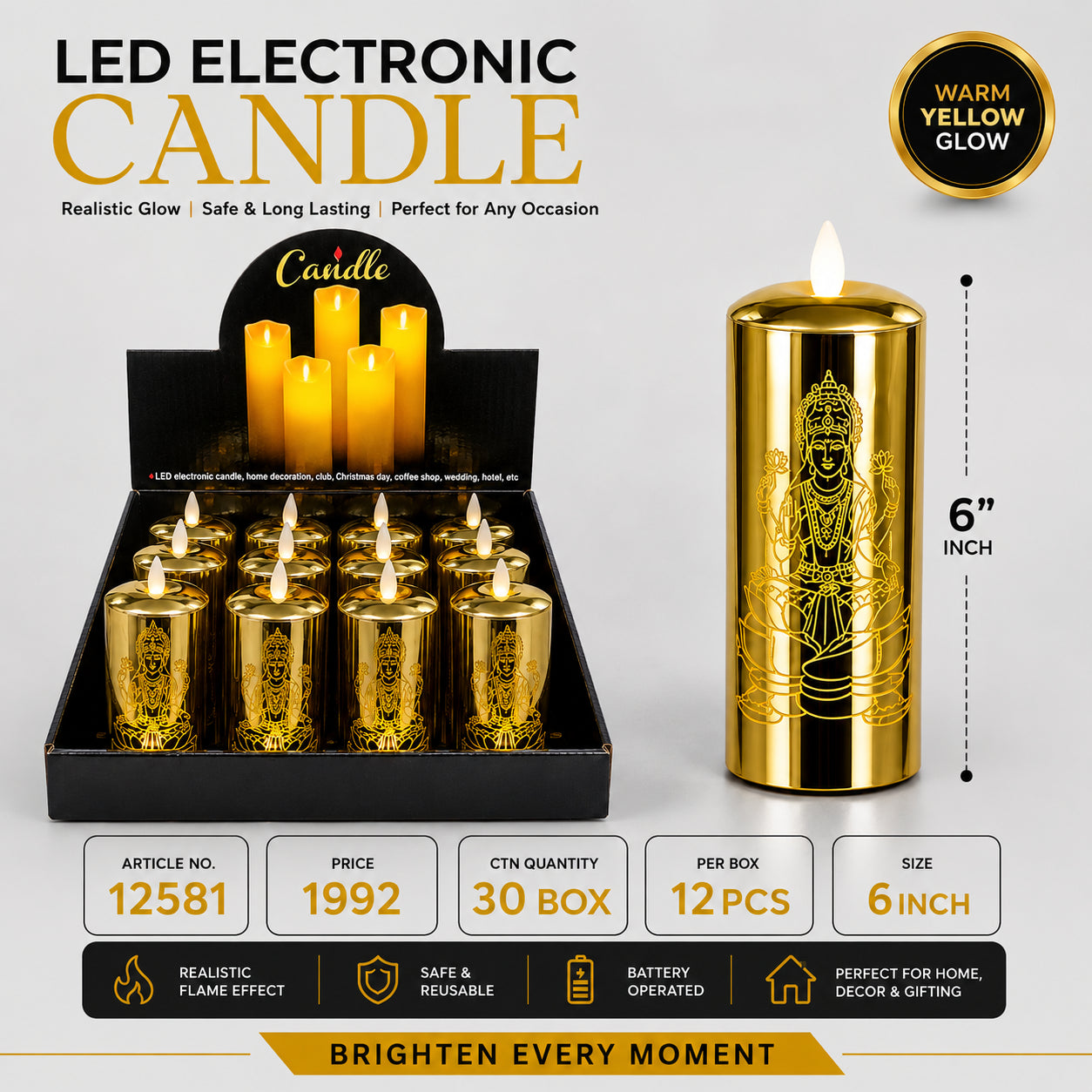 12581 (30BOX/CTN)(12PC/BOX) -CANDLE