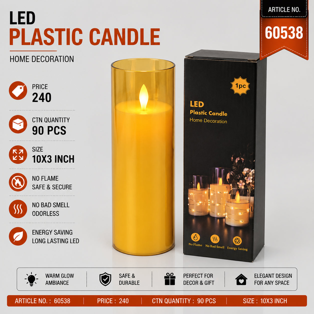 60538 (90)-LED CANDLE