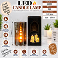 Reflective Cylinder LED Candle Lamp Pack of 3