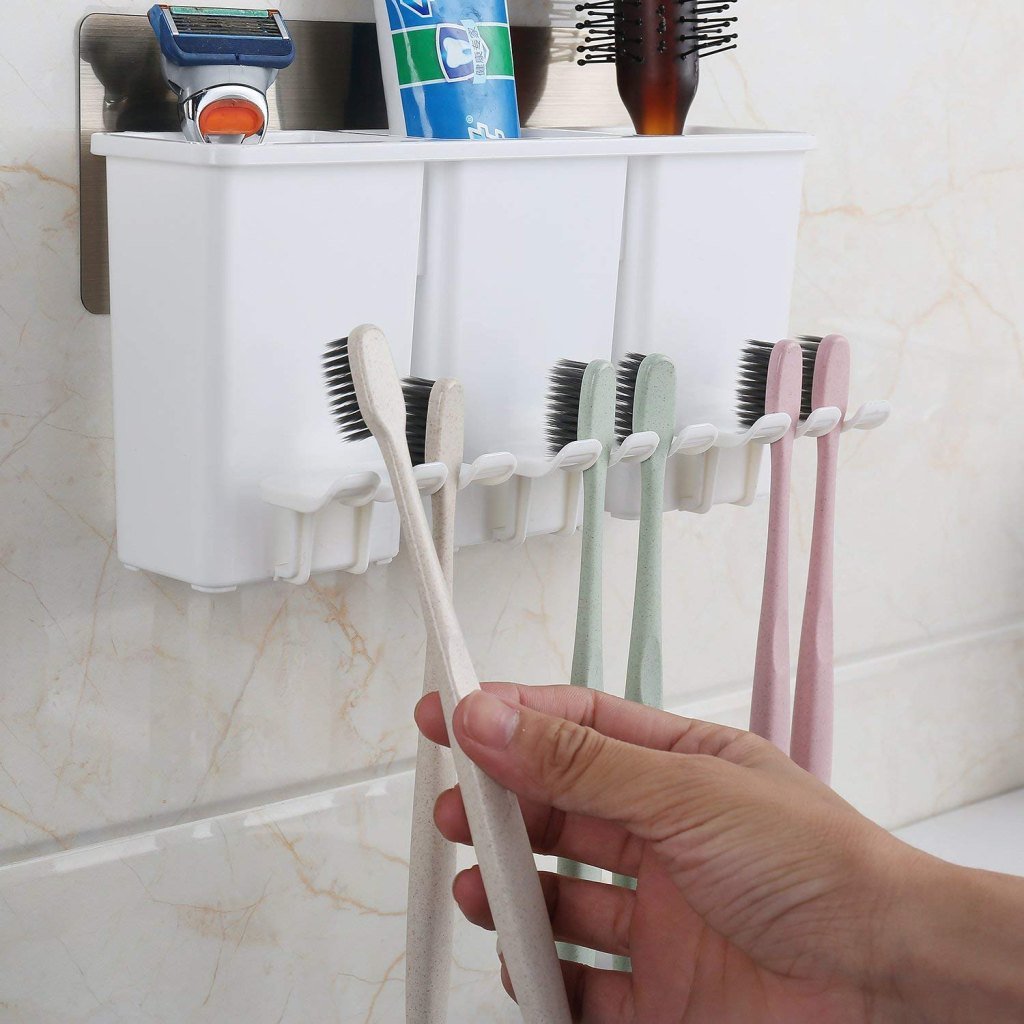 Anti Dust 3 Cup Toothbrush Holder