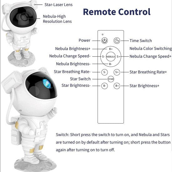 Astronaut Star Projection Light