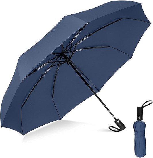 Auto Open Close Umbrella Blue