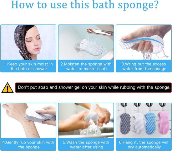 Baby Bath Sponge Painless