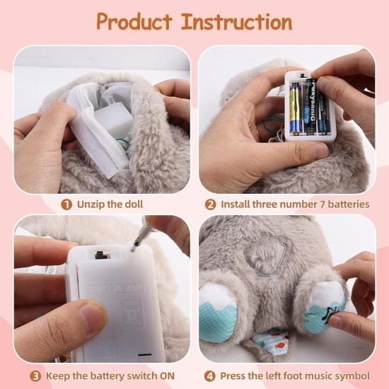 Breathing Teddy Bear Toy