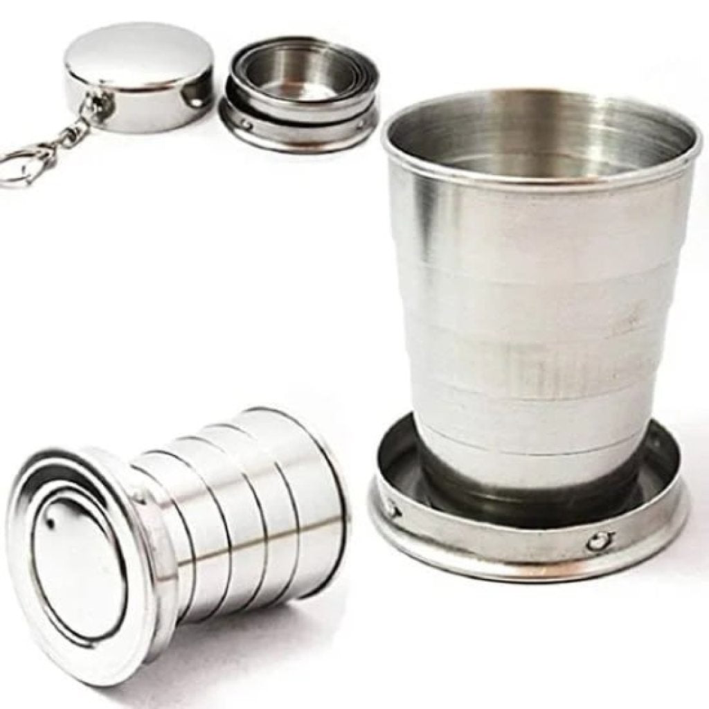 Camping Mug Folding Cup with Keychain