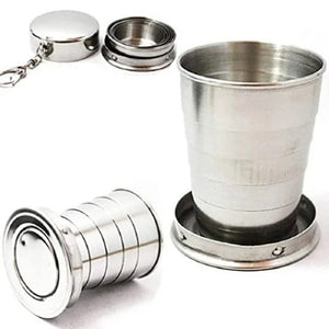 Camping Mug Folding Cup with Keychain
