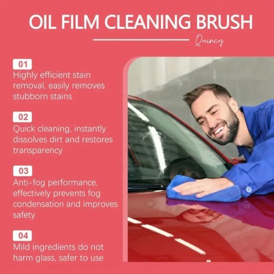 Car Glass Oil Film Cleaner Brush