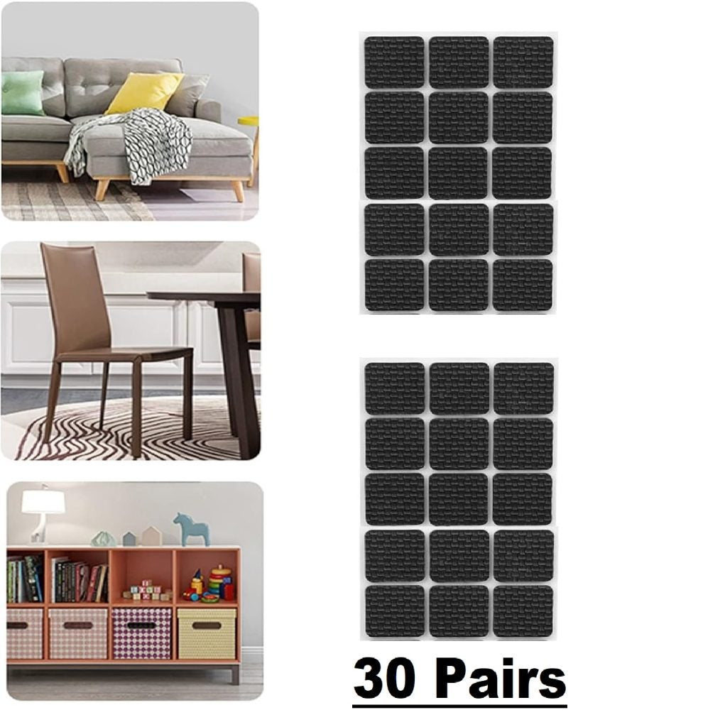 30 pcs Square Chair leg Pad Anti Slip Furniture Mate