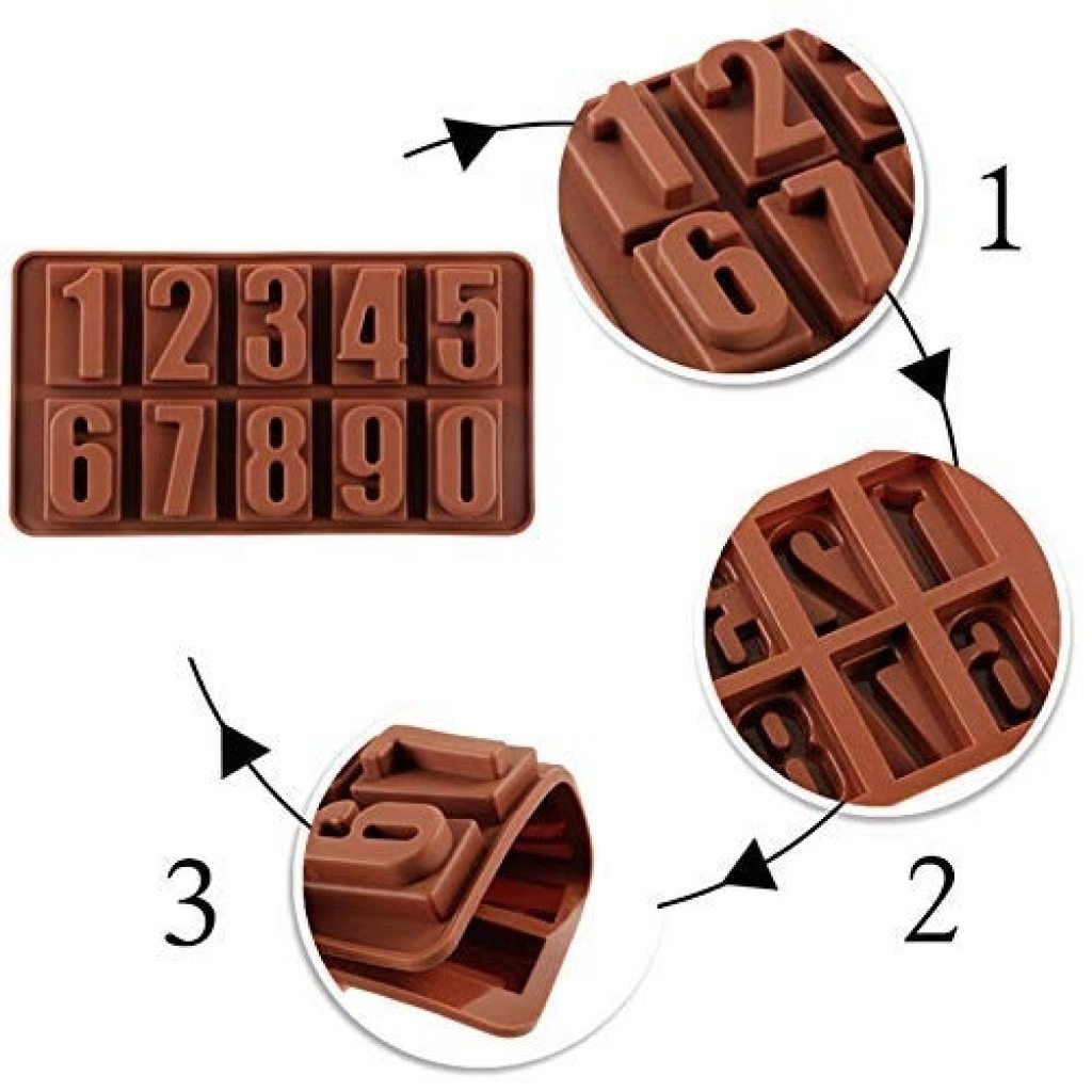 Numeric Chocolate Mould Silicone Ice Cube Tray