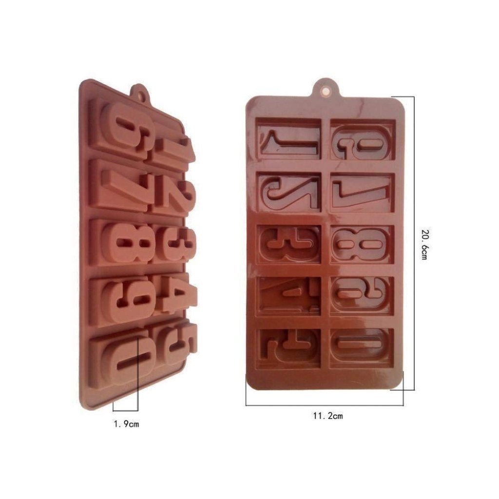 Numeric Chocolate Mould Silicone Ice Cube Tray