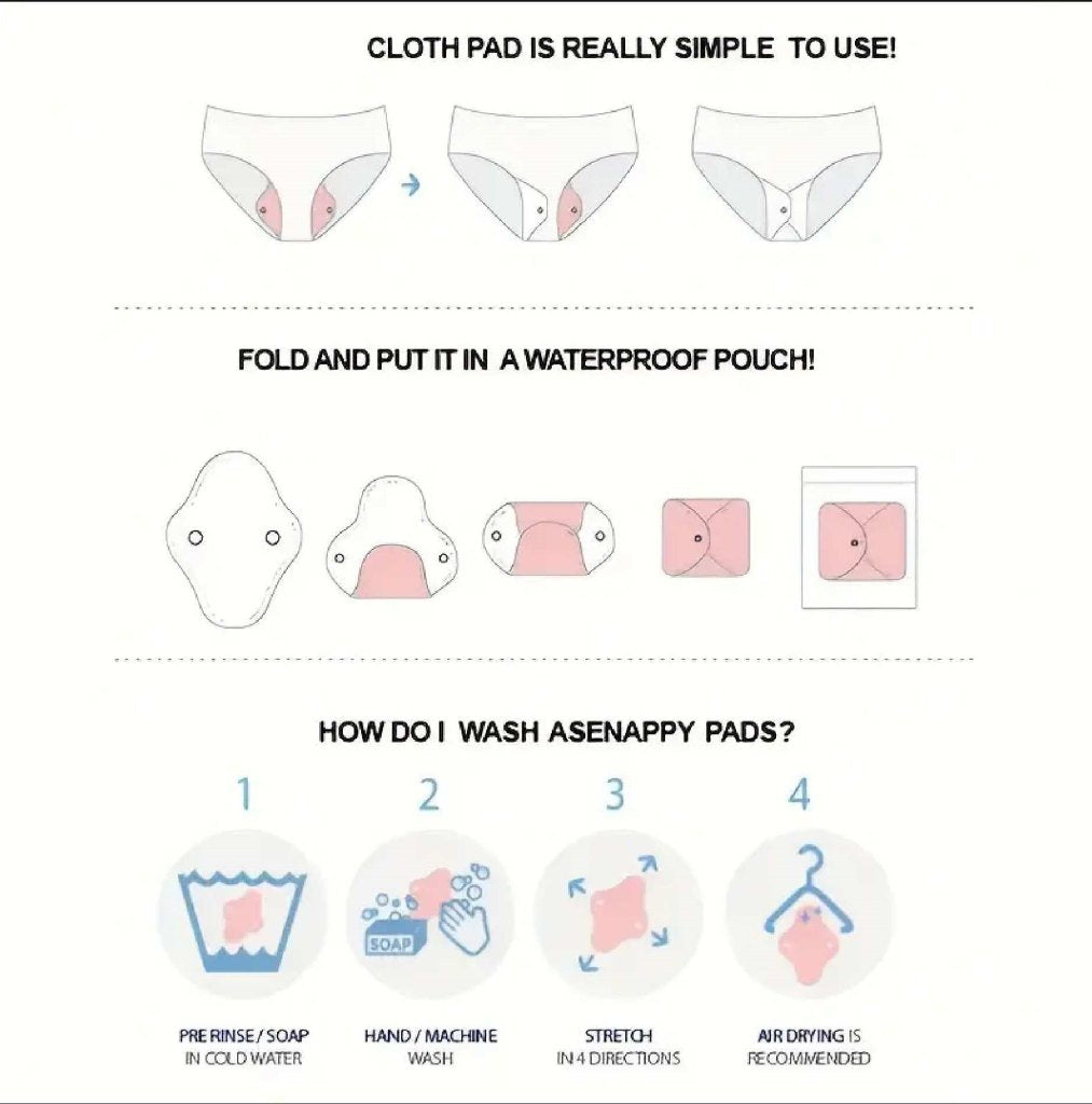 Cloth Sanitary Napkin Period Pad 1 pcs