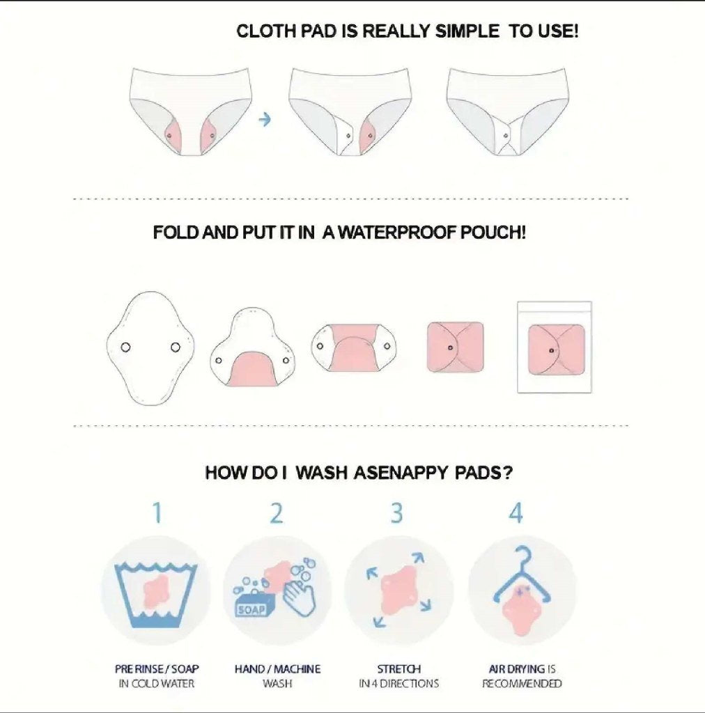 Cloth Sanitary Napkin Period Pad 1 pcs