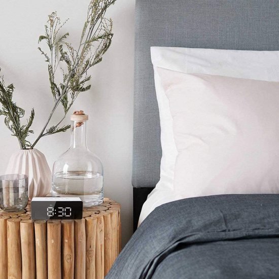 Digital Mirror Clock LED Display Alarm Cock