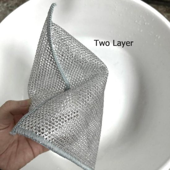 Double Layer Dish Washer steel Cloth