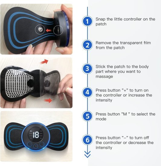 EMS mini massager butterfly