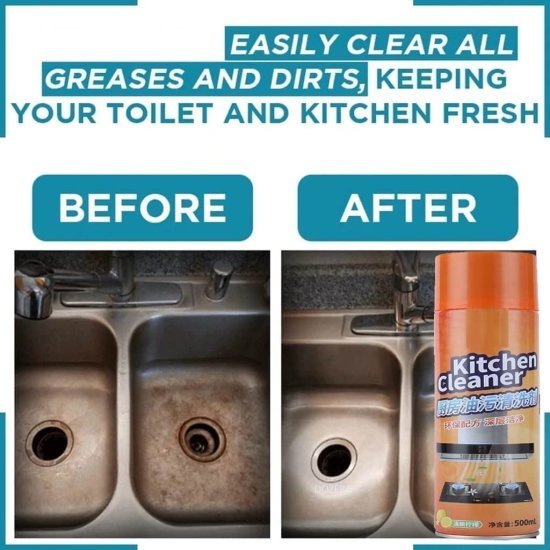 Kitchen Cleaner Foam Spray Multi Function Spray 500ml