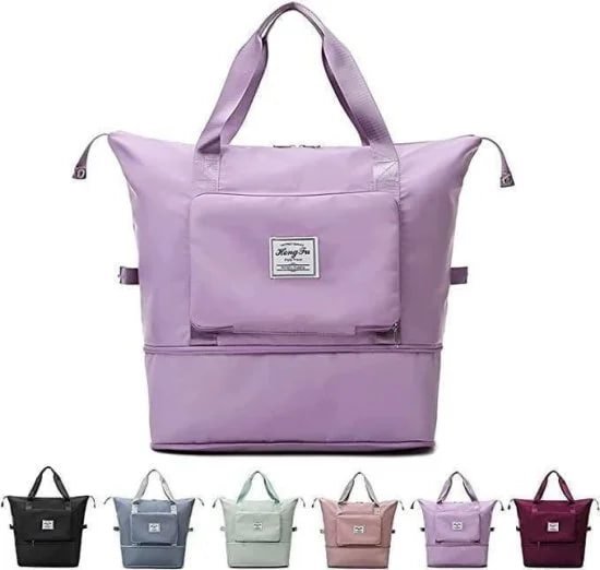 Foldable travel Duffel Bag with pocket