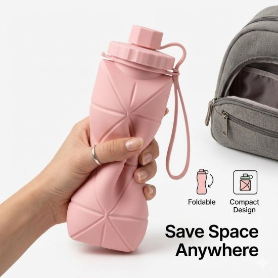 Folding Silicone Water Bottle