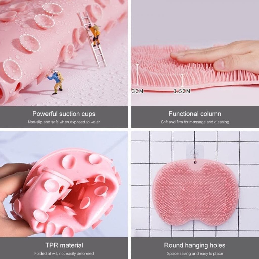 Foot Shower Scrubber Massager Mat