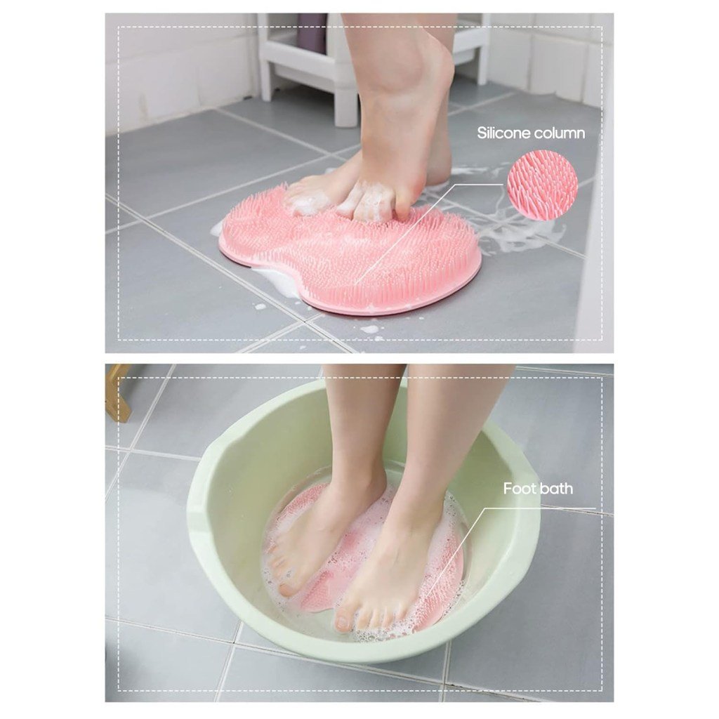 Foot Shower Scrubber Massager Mat
