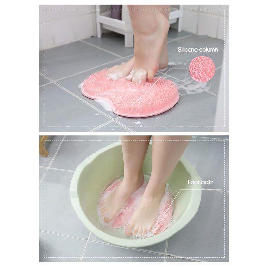 Foot Shower Scrubber Massager Mat