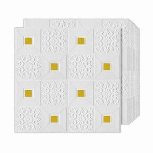 Golden tikdi 3D Brick Foam Wallpaper