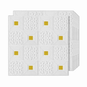 Golden tikdi 3D Brick Foam Wallpaper